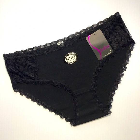 Sofra Other - Sofra Black Cotton and Lace Panties Underwear - Size Small